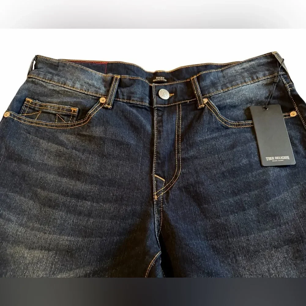 NWT True Religion Ricky Men's Straight Jeans W34/L34